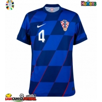 Camisa de Futebol Croácia Josko Gvardiol #4 Equipamento Secundário Europeu 2024 Manga Curta